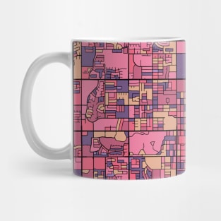 Chandler Map Pattern in Purple & Pink Mug